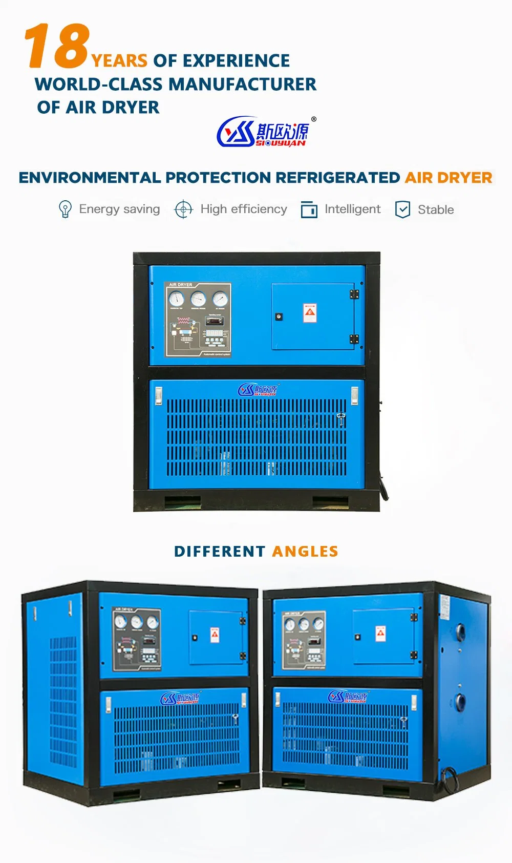 Compressed Air Dryer Refrigerated Type Tr-60 for 700HP Air Screw Compressor